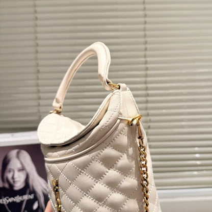 SAINT LAURENT GABY BUCKET BAG WHITE 17CM