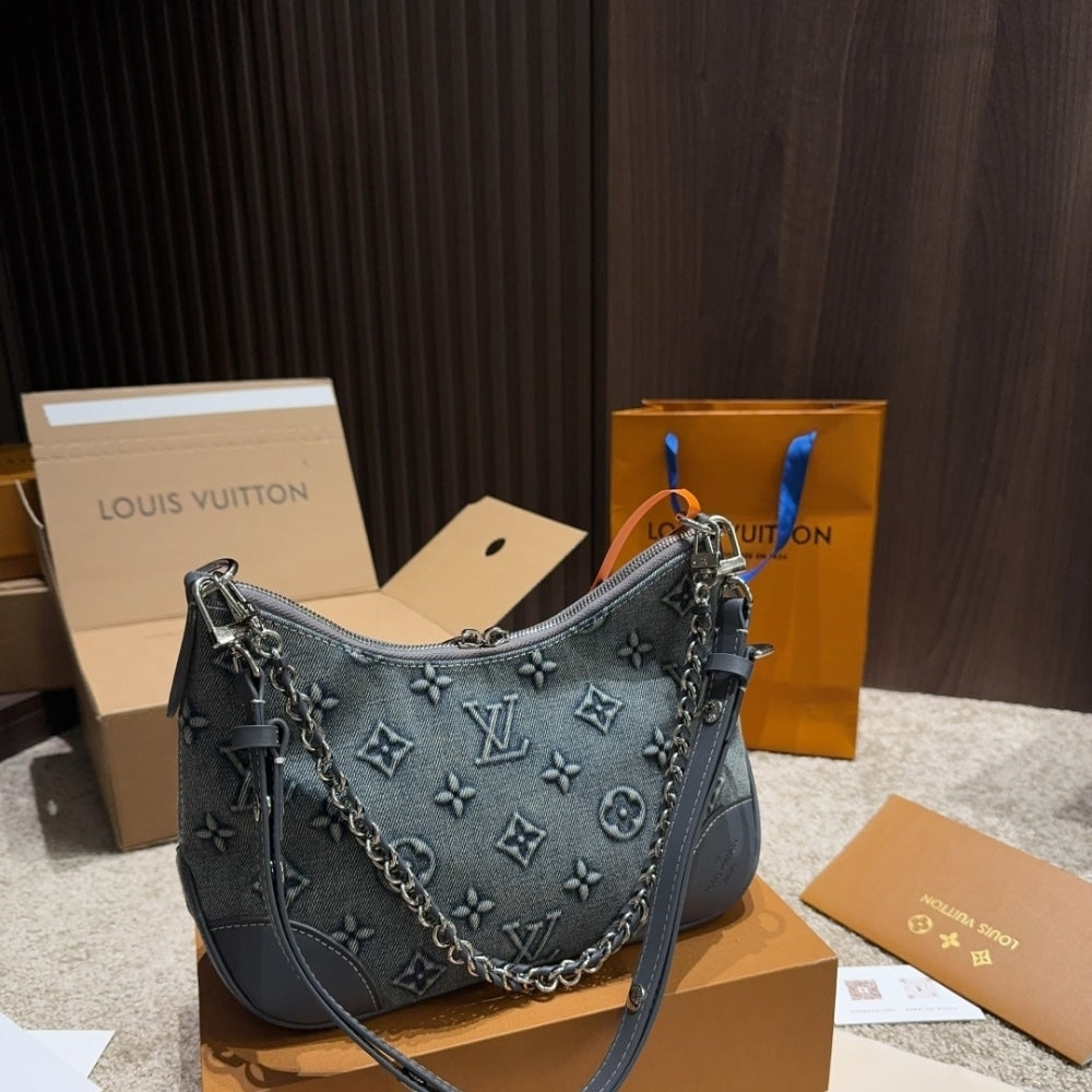 LOUIS VUITTON BOULOGNE PM DENIM BLUE 26CM