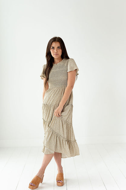 loveedsTM-Quinn Smocked Floral Dress