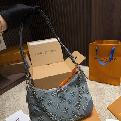 LOUIS VUITTON BOULOGNE PM DENIM BLUE 26CM