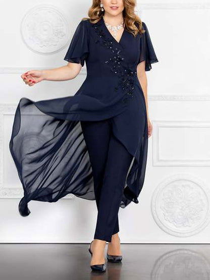 Elegant and simple temperament ladies suit