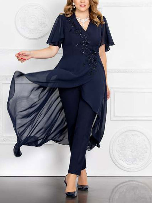 Elegant and simple temperament ladies suit