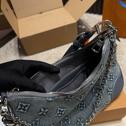 LOUIS VUITTON BOULOGNE PM DENIM BLUE 26CM