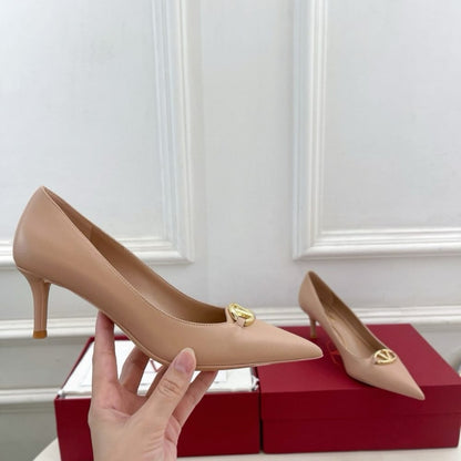 VALENTINO GARAVANI VLOGO BOLD PUMPS BEIGE
