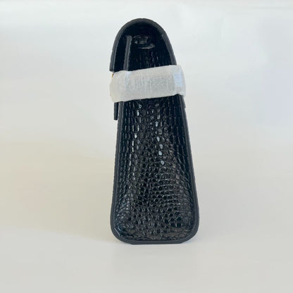 Saint Laurent Manhattan crocodile-effect leather shoulder bag