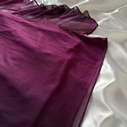 Purple Shiny Elegant Fashion Gradient Strap Long Tulle Ball Gown Evening Dress gh3203