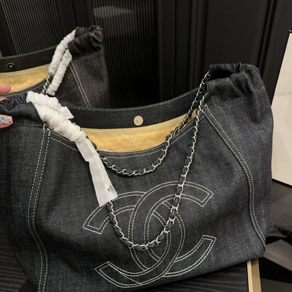 CHANEL DENIM TIMELESS CC TOTE BLUE 36CM