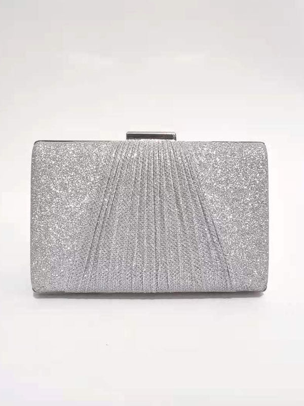 Shiny Pleated Large Tote