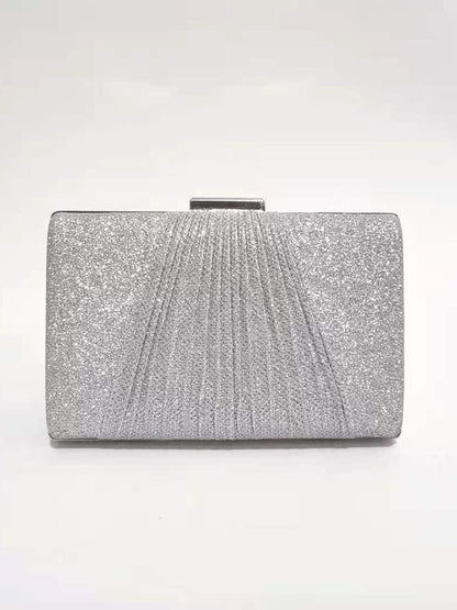 Shiny Pleated Large Tote