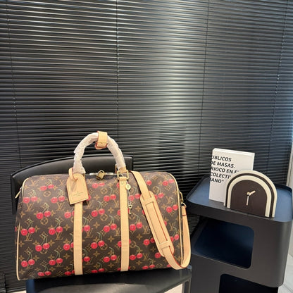 LOUIS VUITTON X TAKASHI MURAKAMI KEEPALL BANDOULIÈRE 45 MONOGRAM BROWN M13764