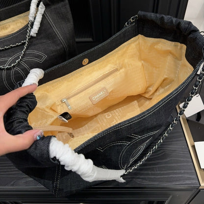 CHANEL DENIM TIMELESS CC TOTE BLUE 36CM