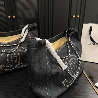 CHANEL DENIM TIMELESS CC TOTE BLUE 36CM