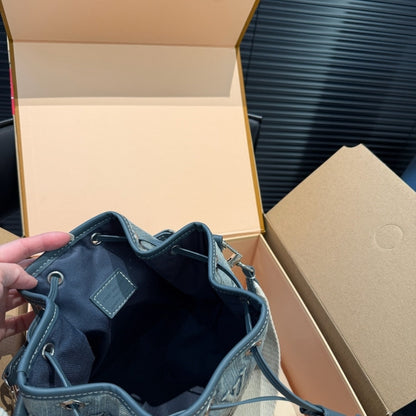 LOUIS VUITTON NOE BAG MONOGRAM DENIM BLUE 25CM