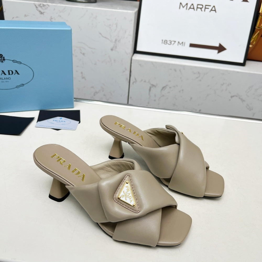 PRADA PADDED NAPPA SANDALS BEIGE  1XX754 2DL8 F0036 F 065