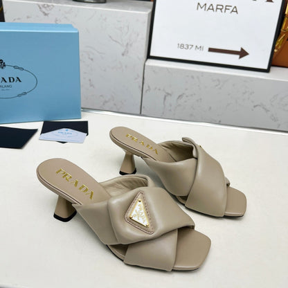 PRADA PADDED NAPPA SANDALS BEIGE  1XX754 2DL8 F0036 F 065