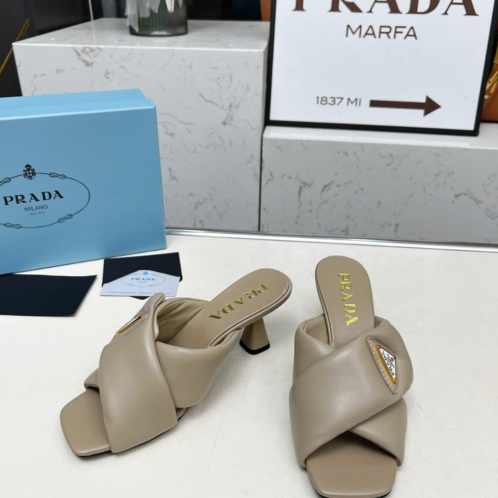 PRADA PADDED NAPPA SANDALS BEIGE  1XX754 2DL8 F0036 F 065
