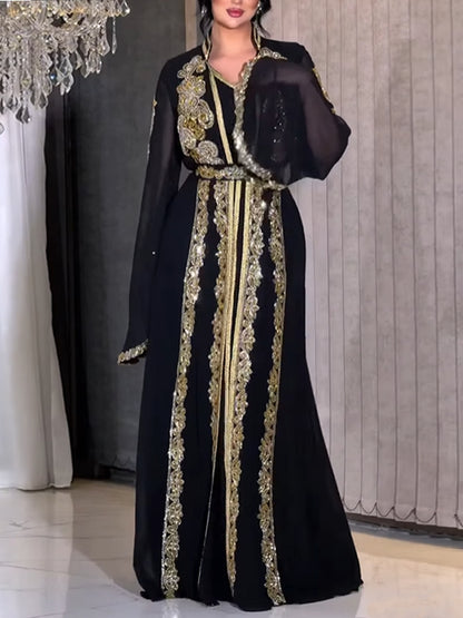 Vintage Temperament Chiffon Elegant Ladies Dress