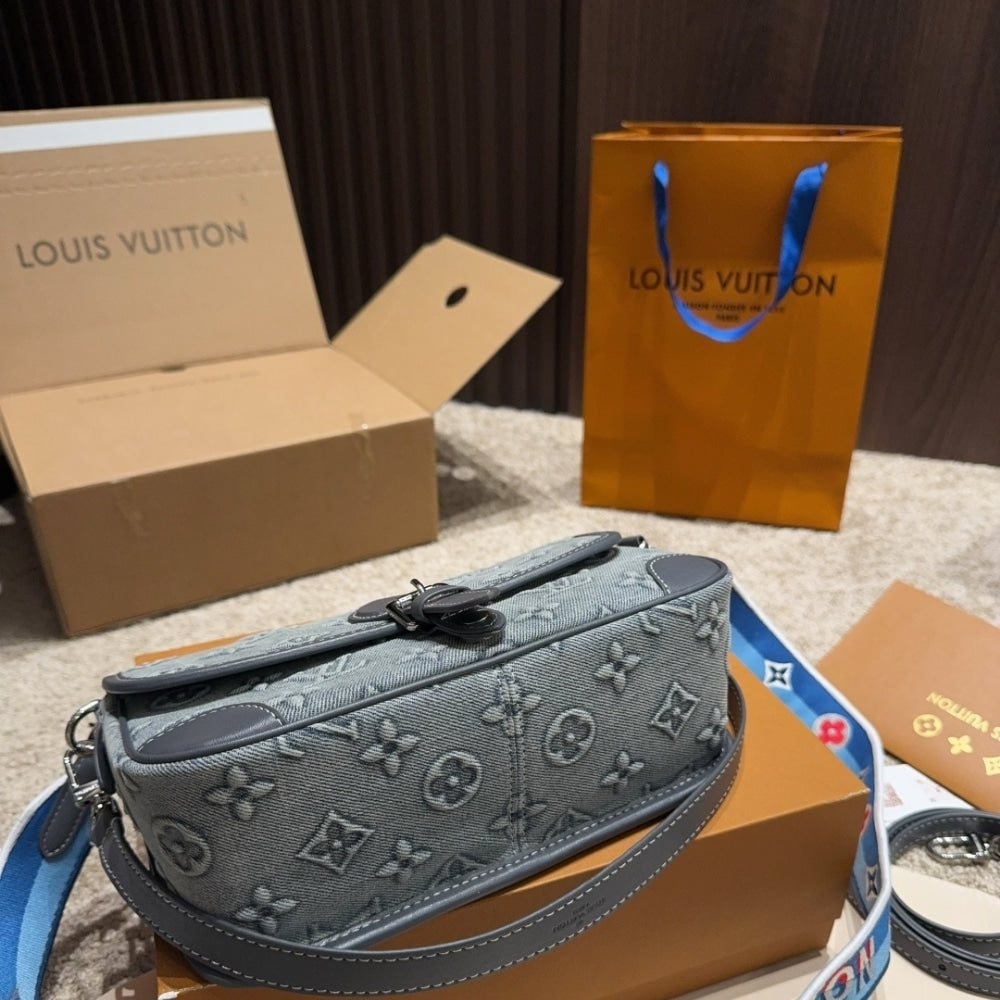 LOUIS VUITTON DIANE MONOGRAM DENIM BLUE 25CM