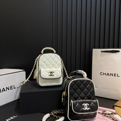 CHANEL MINI BACKPACK BLACK 13CM