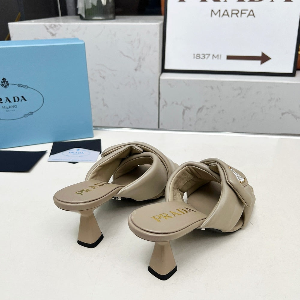 PRADA PADDED NAPPA SANDALS BEIGE  1XX754 2DL8 F0036 F 065