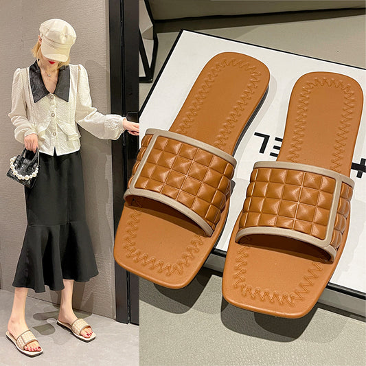 Indoor home non-slip soft bottom ladies slippers