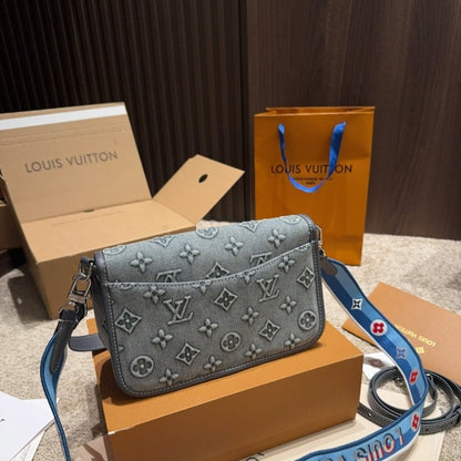 LOUIS VUITTON DIANE MONOGRAM DENIM BLUE 25CM