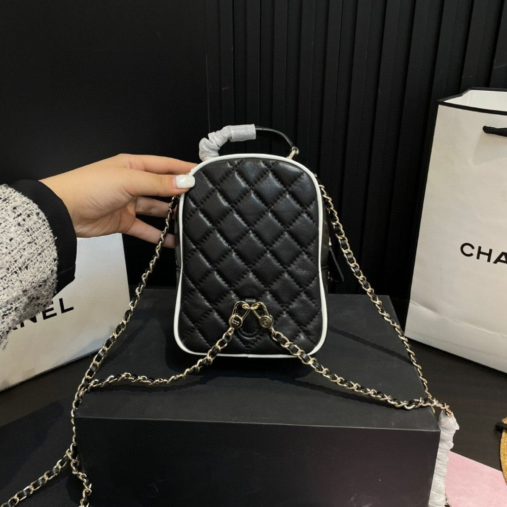 CHANEL MINI BACKPACK BLACK 13CM