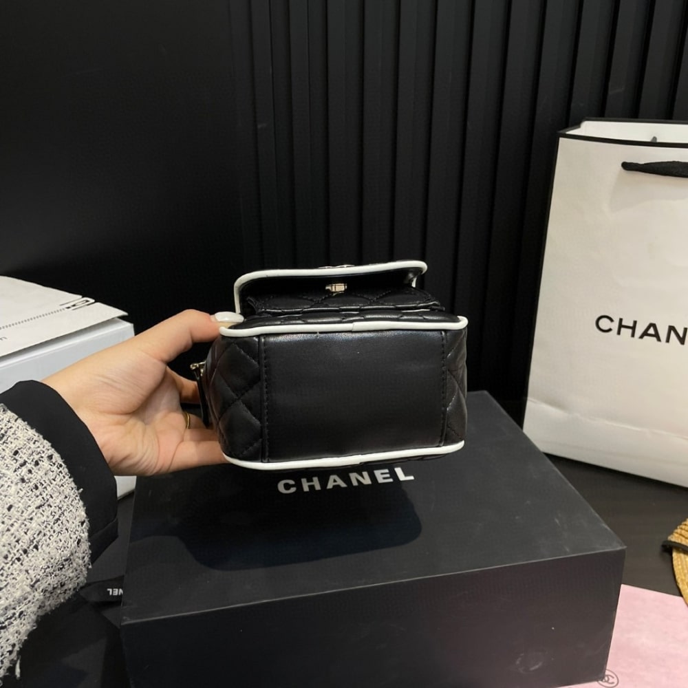 CHANEL MINI BACKPACK BLACK 13CM