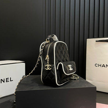 CHANEL MINI BACKPACK BLACK 13CM