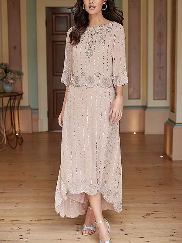 Sequined Elegant Sophisticated Ladies Dress