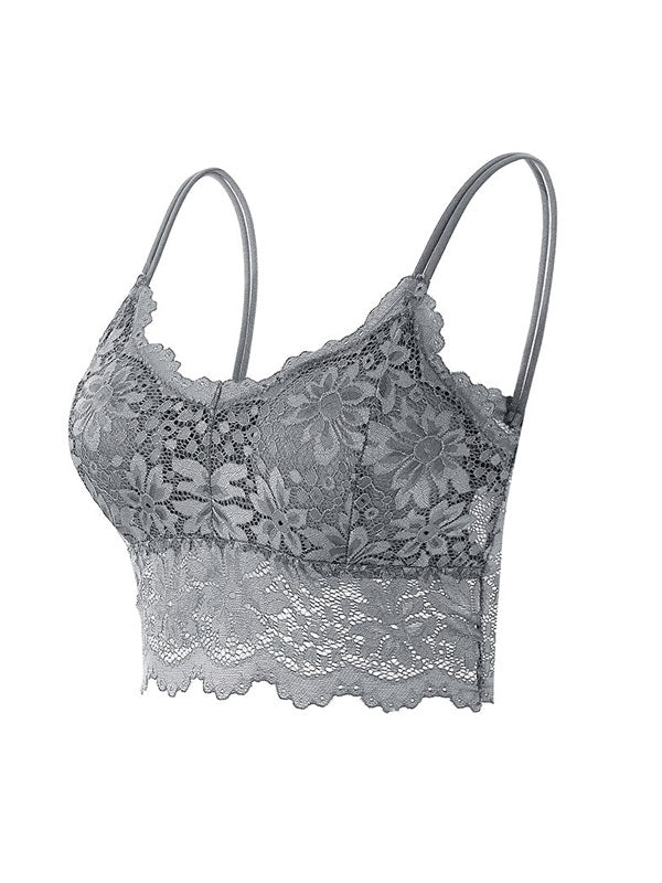 Anti-flight lace back halter bra