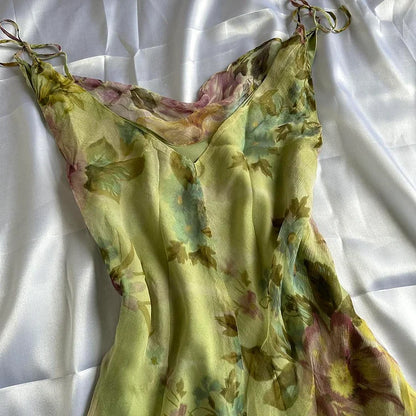 Green Floral Elegant Beaded Long Chiffon Ball Gown Evening Dress Party Dress gh4233