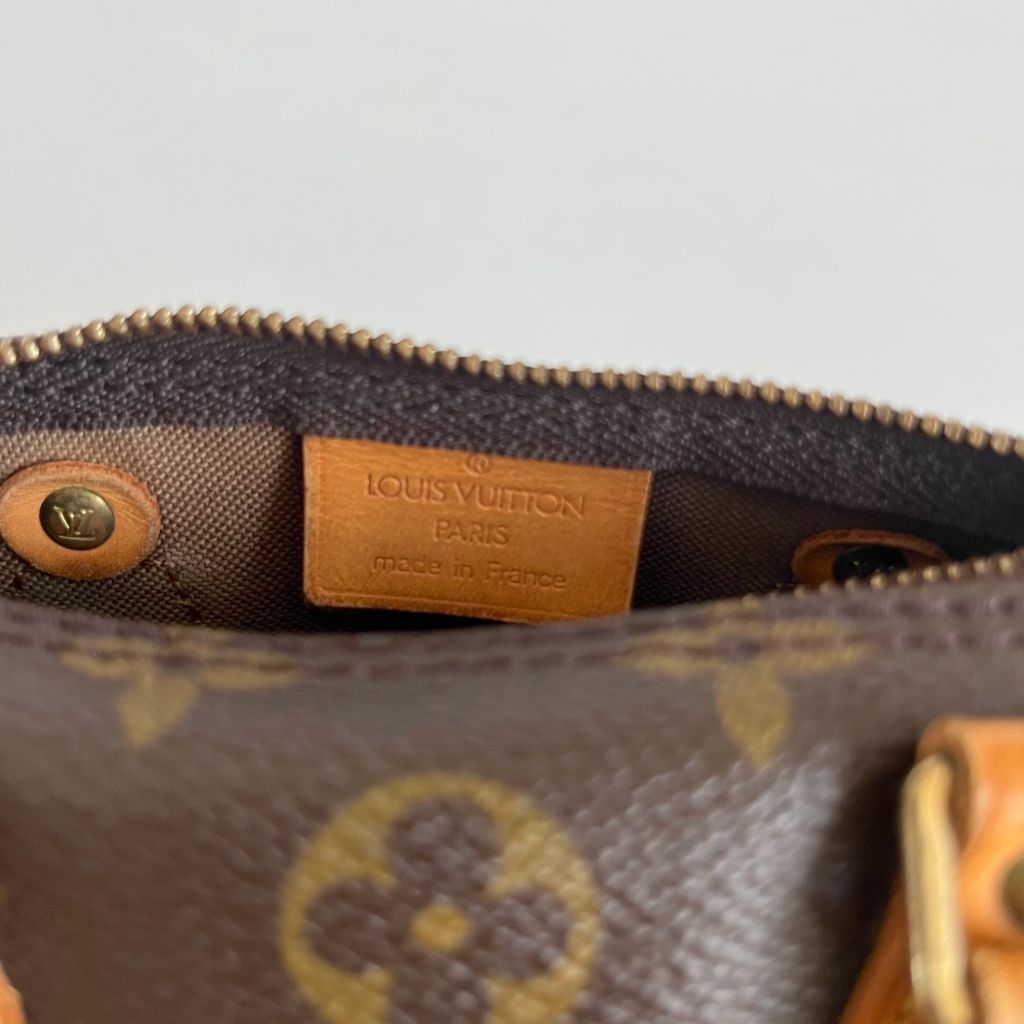 Louis Vuitton Brown Monogram Canvas Mini Speedy Shoulder Bag