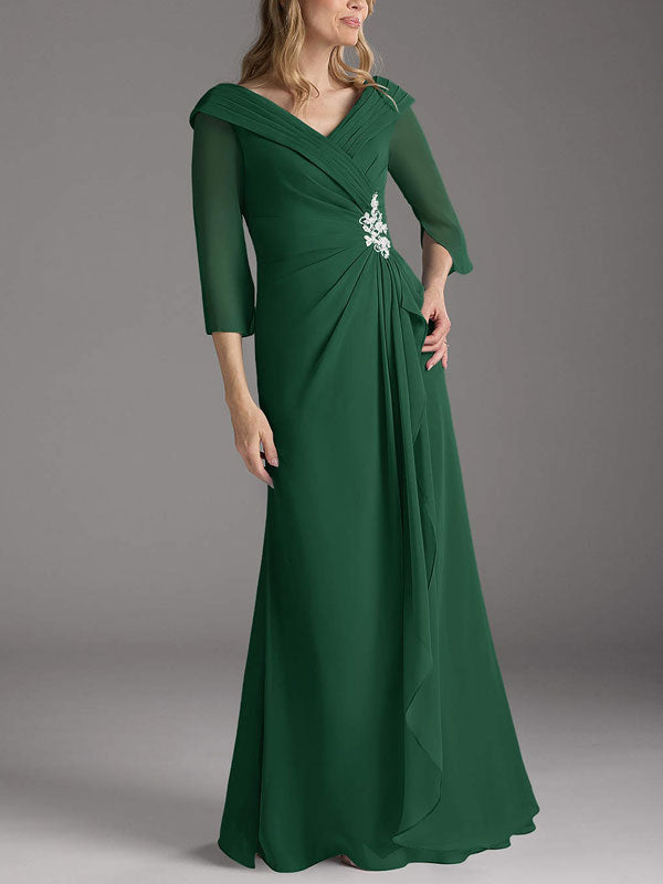 A-line Chiffon Elegant Women's Dress