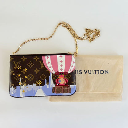Louis Vuitton Christmas Animation Double Zip Pochette Bag