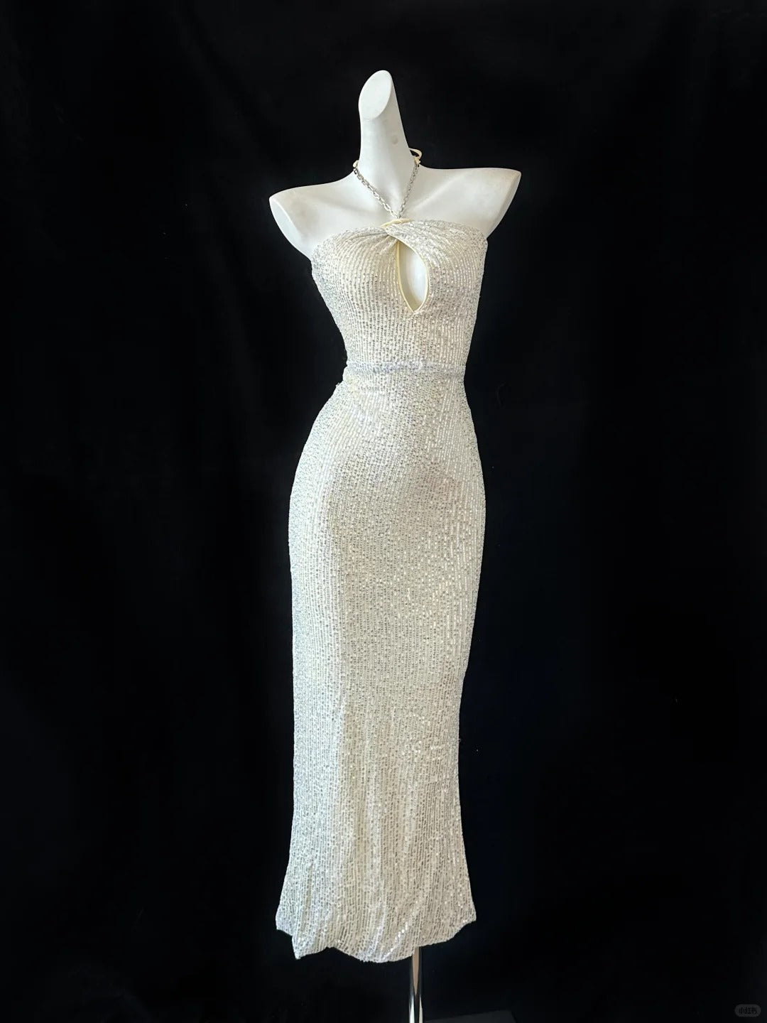 Gold Sequin Elegant Long Ball Gown Evening Dress Party Dress gh4477