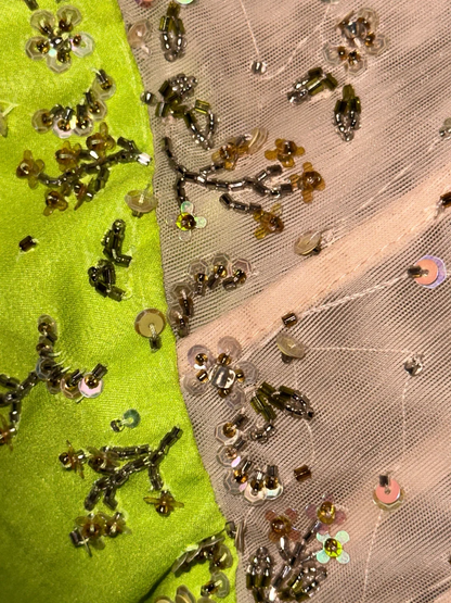 Stunning Mermaid Sweetheart Neck Beaded Chiffon Satin Prom Dress Evening Dress SH3180