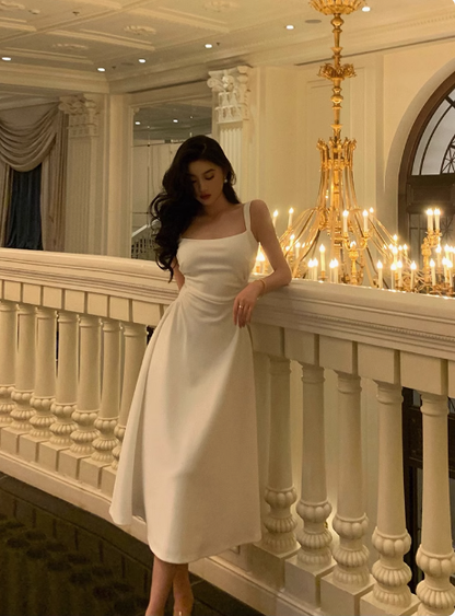 Sexy A line Spaghetti Straps White 21st Birthday Dress Party Gown Birthday Outfits Birthday Dress Ideas For Women DP2319