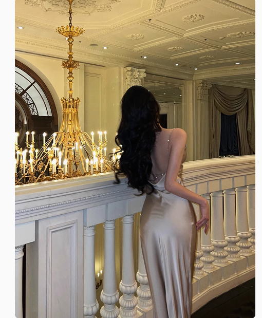 Sexy Mermaid Spaghetti Straps Champagne 18th Birthday Dress Party Gown Birthday Outfits Birthday Dress Ideas For Women DP2325