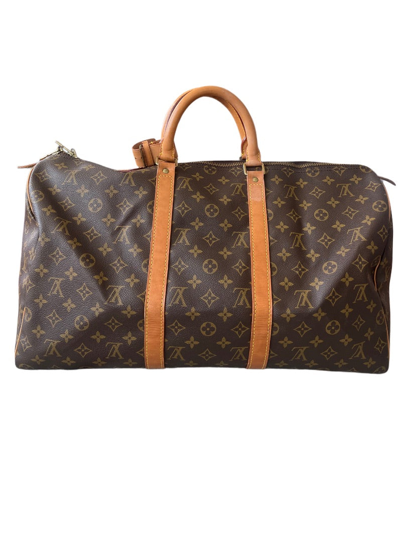 Louis Vuitton Brown Canvas Monogram Keepall 50 bag