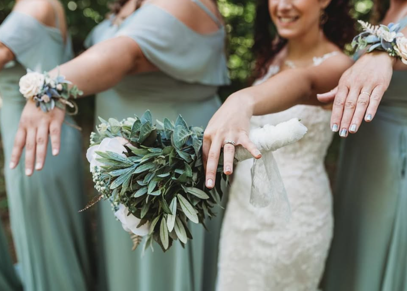 Gentle A Line Off the Shoulder Green Chiffon Bridesmaid Dress Evening Dress SH2795