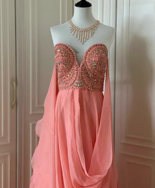 __ink Fantasy Greek Goddess Long Chiffon Ball Gown Evening Gown gh4269