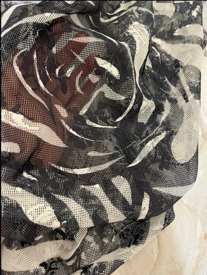 _£ï_Blooming black roses gorgeous retro dark night rose dress Hepburn-feel long tulle ball gown evening dress gh4338