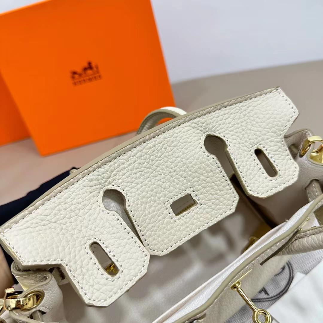 H BIRKIN 25 TOGO WHITE GOLD HARDWARE