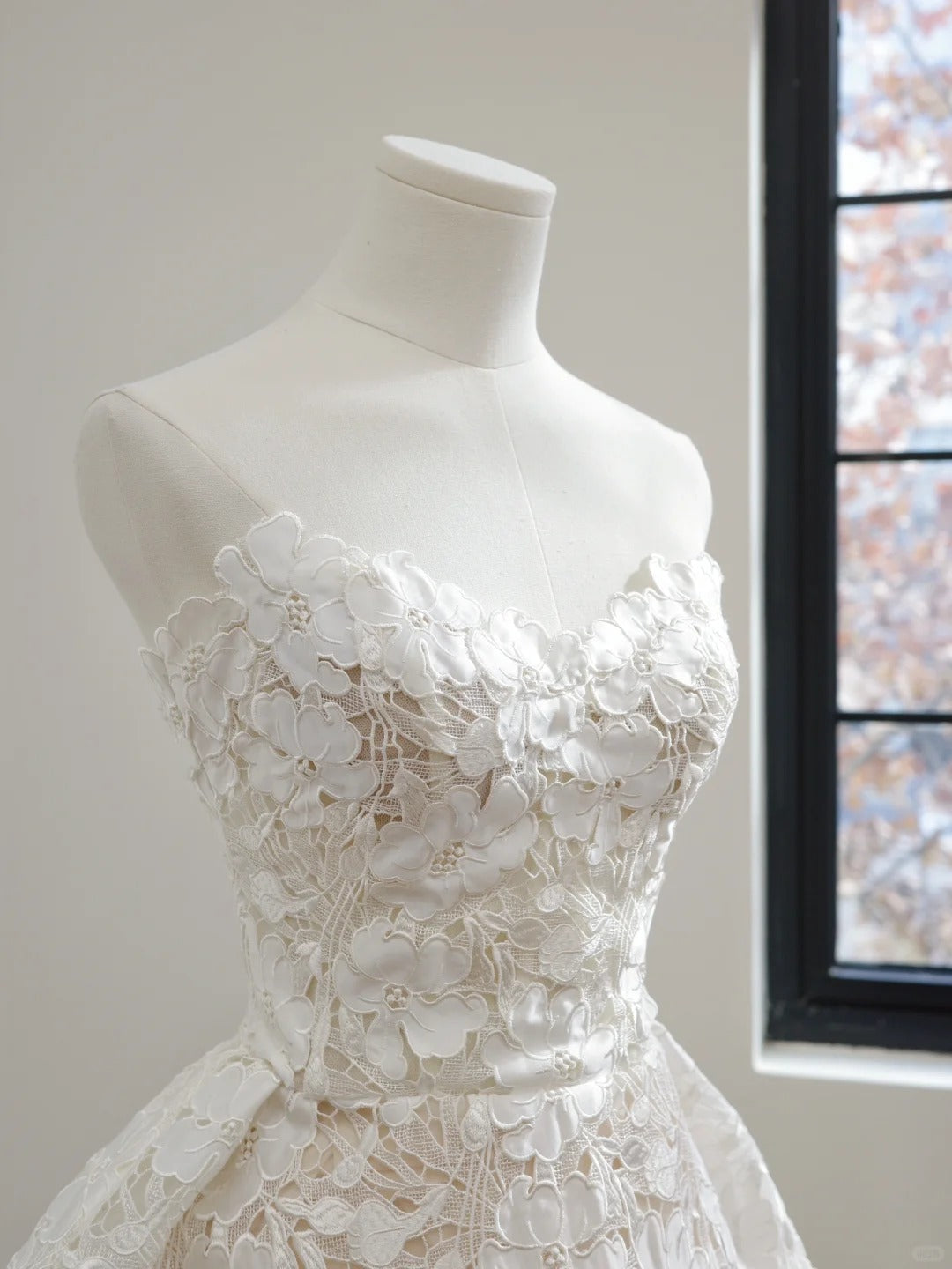 White Floral Lace Short Homecoming Dress Birthday Party Dress gh5068