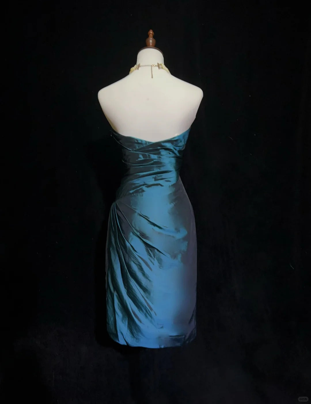 Peacock blue simple short fashion pleated homecoming dress prom dress evening dress gh4365