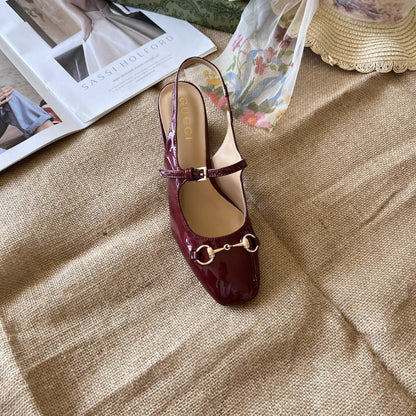 GUCCI WOMEN’S HORSEBIT PUMP RED LEATHER 801893 BNC80 6207