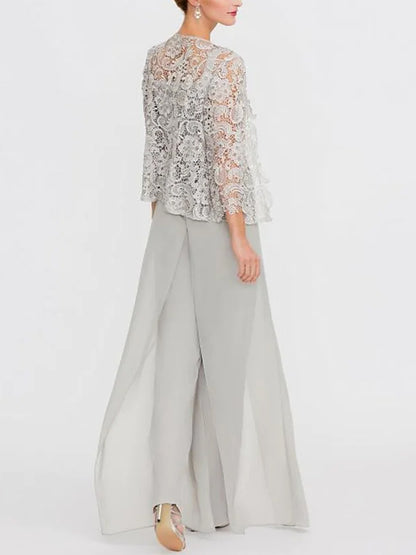Lace Sleeveless Tank Top Trousers Three-piece Suit