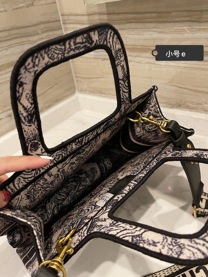 East-West Dior Book Tote with strap