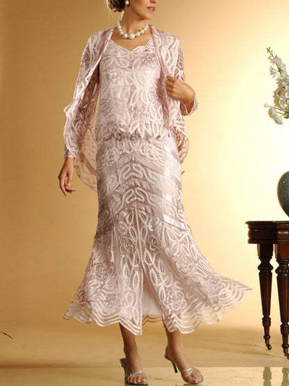 Party Rose Lace Ladies Skirt Set